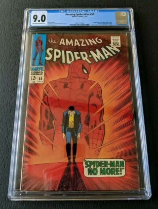 Spider - Man 50 Cgc 9.  0 Nm 1st App Of Kingpin Marvel Silver Age Huge Key