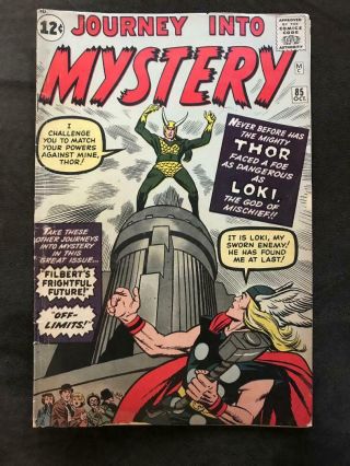 Journey Into Mystery 85 Thor - Key Issue,  First Appearance Of Loki 1962
