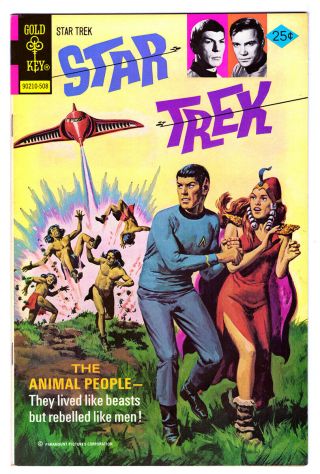 Star Trek 32 In Vf/nm A Gold Key Comic Tv Photo Cover Nimoy & Shatner
