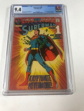 Superman 233 Cgc 9.  4 Ow/w Pages Famous Neal Adams Dc
