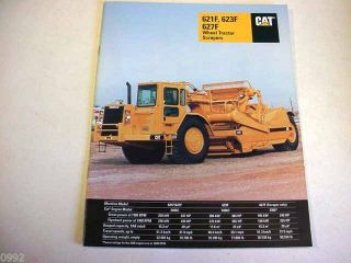 Caterpillar 621f,  623f,  627f Scrapers Color Brochure  B2
