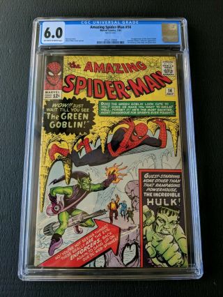 Spider - Man 14 Cgc 6.  0 1st Green Goblin Marvel Silver Age Huge Key