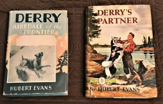 2 Vintage Dog Books Derry,  Airedale Of The Frontier,  & Derry 