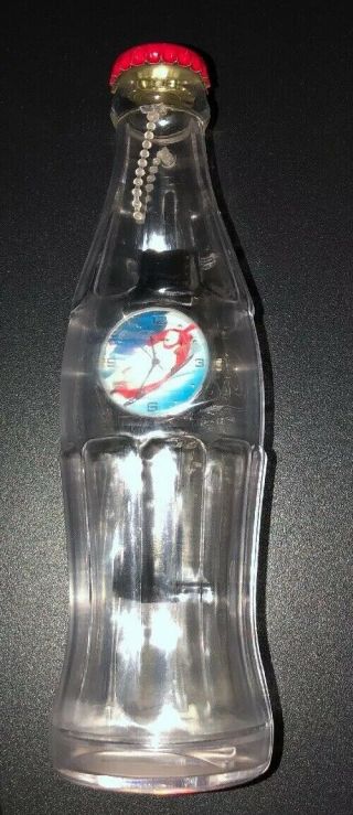 Never Opened Too Cool Coke Coca - Cola Watch In A Bottle W/ Polar Bear Face