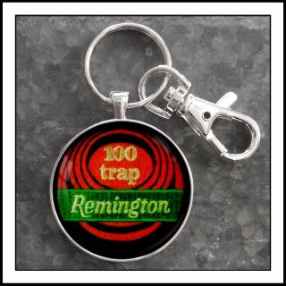 Remington Shot Gun Trap 100 Shooting Shoulder Patch Photo Keychain Charm Gift 
