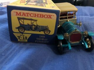 VINTAGE MATCHBOX MODELS OF YESTERYEAR Y - 12 1909 THOMAS FLYABOUT W/ BOX 5