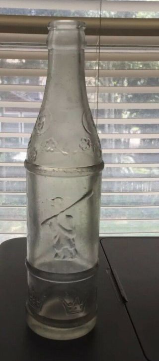 Baseball Beverage Soda Bottle 9” High