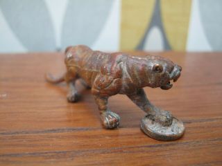 Cold Painted Miniature Bronze Of A South China Tiger 3