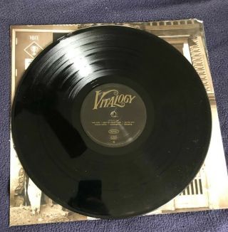 PEARL JAM “Vitalogy” LP record 1st press,  1994 EPIC 66900 EX/VG, 8