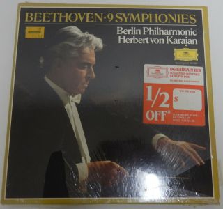 Beethoven 9 Symphonies Karajan Bpo 8 Lp Box Set Stereo Dgg 2740 241