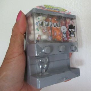 Sanrio Bad Badtz Maru Black Penguin Candy Dispenser Gray Plastic Box 5x7x11 Cm