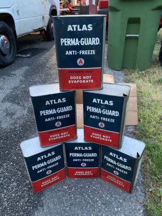 Vintage Atlas Perma - Guard Anti Freeze Tin Can (case)