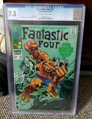 Fantastic Four 79 Cgc 7.  5 Vf - Stan Lee Jack Kirby 10/68 Marvel 12 Cents