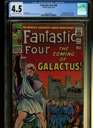 Fantastic Four 48 Cgc 4.  5 | Marvel 1966 | 1st Silver Surfer & Galactus (cameo)