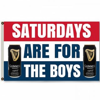 Saturdays Are For The Boys Guinness Beer Flag Banner 3 X 5 Ft