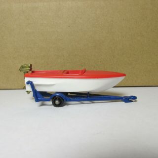 Old Diecast Lesney Matchbox 48 Sports Boat And Trailer 1961 England