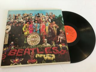 Beatles Sgt Pepper Lonely Hearts Band W/ Insert Rock Record Vinyl Album