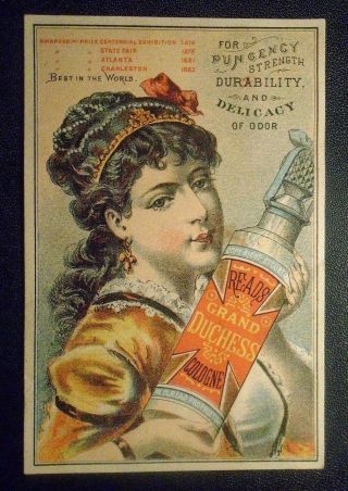 Graphic Victorian Trade Card Advertising Read 