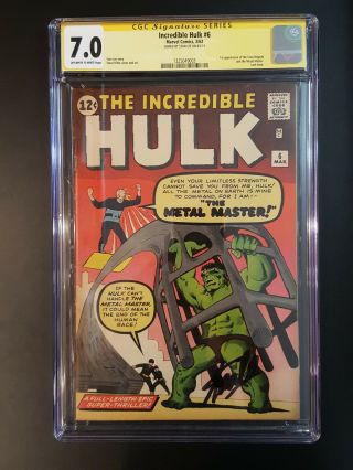 INCREDIBLE HULK 1 to 6 CGC 6.  0 All SIGNED SS STAN LEE 1ST AVENGERS IRON MAN 181 12