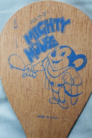 Mighty Mouse 1973 Rare Ball Game Paddle Usa