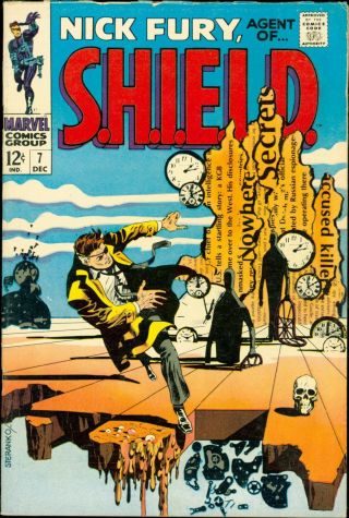 Nick Fury Agent Of Shield 7 Fine/vf Steranko Cover Art Sa
