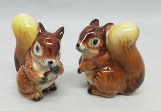 Squirrel Figurine Ceramic Miniature Animal Figure Hand Art Home Garden Decor