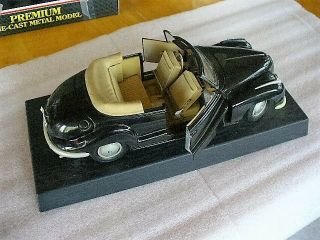 Maisto 1955 Black BMW 502 black convertible,  no box,  w/ stand 1/18 Scale 5
