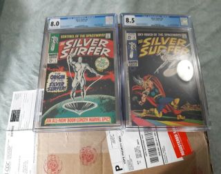 Silver Surfer 1 1968 CGC 8.  0 OWW Pages - Origins; Surfer and Watcher VF, 4