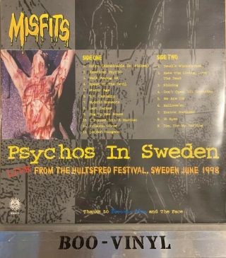 Misfits - Psychos in Sweden Red Vinyl Record Rare Punk Ex Con 2
