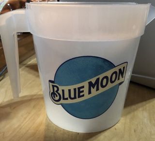 Beer Pitcher Blue Moon Logo Plastic