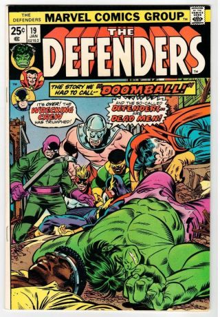 Defenders 19,  Vf,  Hulk,  Dr Strange,  Luke Cage Aka Power Man,  1972 1975,  Marvel