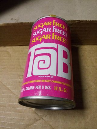 Early 1970s Sugar Tab By Coca - Cola Straight Steel Pull Tab Soda Pop Can