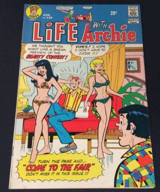Life With Archie 136 Betty Veronica Bikini Cover 1973 Beauty