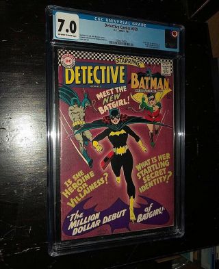 Detective Comics 359 (jan 1967,  Dc) Cgc 7.  0 Ow/w Pq 1st Batgirl Investment