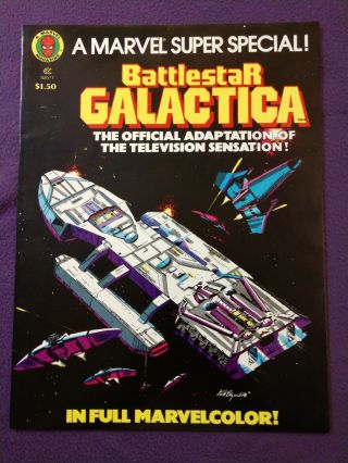 Marvel Special Battlestar Galactica Vol 1 No 8 Comic Signed - Ernie Colon 78
