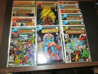 Crisis On Infinite Earths 1 - 12 Set With 7 & 8 Death Of Flash & Supergirl 9.  6,