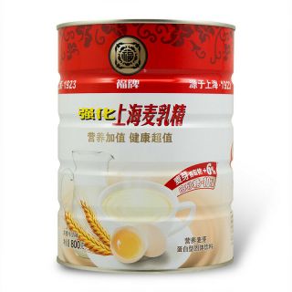 Chinese Food Snack Malted Milk Powder Mairujing 80后怀旧零食 上海特色福牌强化麦乳精浓香牛奶味800g/tin