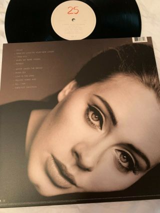 ADELE HAND SIGNED 25 VINYL RECORD LP UNPLAYED RECORD GREAT AUTOGRAPH 7