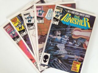 Punisher 1 - 5 Mini - Series [1986] Complete Set 2 & 5 Canadian Price Variants Vf