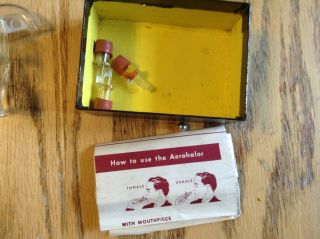 Vintage Apothecary Eli Lilly urine sugar test kit & Abbott ' s Aerohalor 2