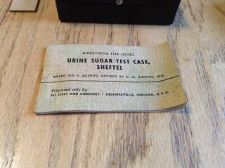 Vintage Apothecary Eli Lilly urine sugar test kit & Abbott ' s Aerohalor 3
