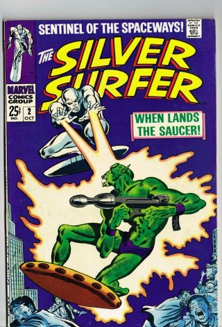 Silver Surfer 2 1968 Marvel Comics Vf/nm Stan Lee John Buscema 1st Badoon