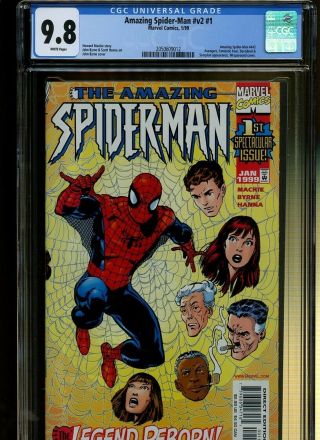 Spider - Man V2 1 Cgc 9.  8 | Marvel 1999 | Spider - Man 441.