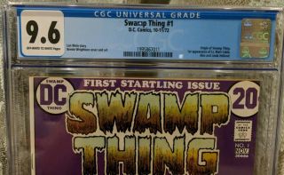 SWAMP THING 1 CGC 9.  6 NM 1972 (2nd appearance) OW/W pages Wrightson cover 4