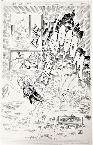 Teen Titans 3 Final Page Splash Art Starfire & 1st App Danny Chase Phantasm