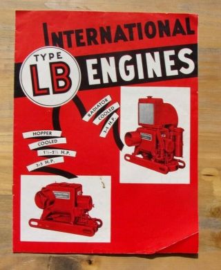 1940s International Harvester Type Lb Engines Sales Brochure Form A - 176 - Ff 3 - 26