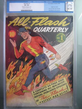All - Flash 1 Cgc 4.  0 1941 1st Solo Golden Age Flash Title