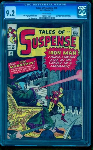 Tales Of Suspense 50 Cgc 9.  2 Nm - 1st First Mandarin 1 Of 12 See Our 52