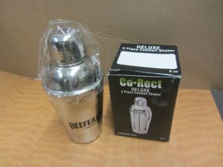 Beefeater London 8 Oz 3 Piece Stainless Steel Cocktail Shaker/mixer