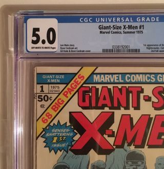 Giant Size X - Men 1 (1975) (CGC) (5.  0) (1st X - Men Team) 4